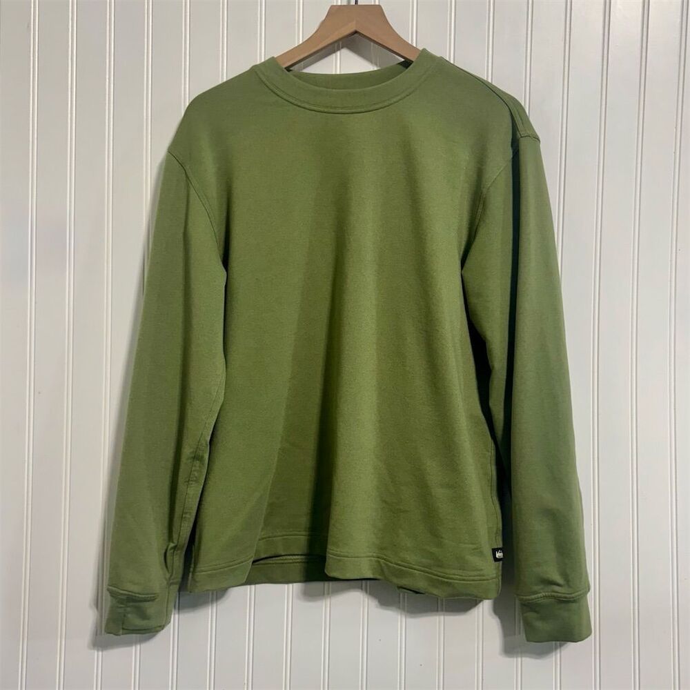 REI Co-op Tech Fleece‎ Crewneck Sweatshirt Small Sage Green Stretch Hiking NOV23